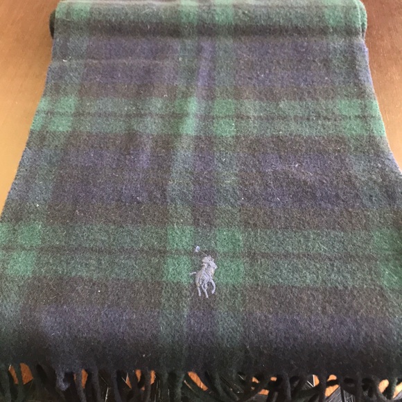 Classic PLAID RALPH LAUREN WOOL SCARF. 100% wool - Picture 2 of 3